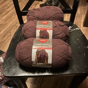 Red Heart Hygge Charm yarn lot of 3